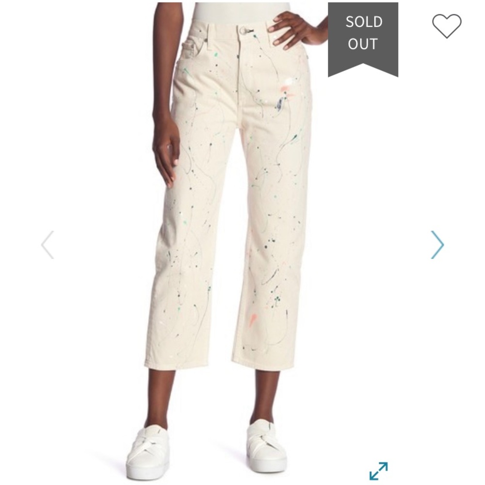 Rag & Bone paint splatter boyfriend jean. 26.